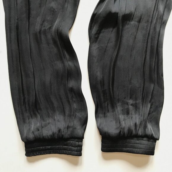 David Lerner Slouchy Joggers Ankle Pants Womens Small Black Cuffed Shirred Boho - Picture 7 of 9